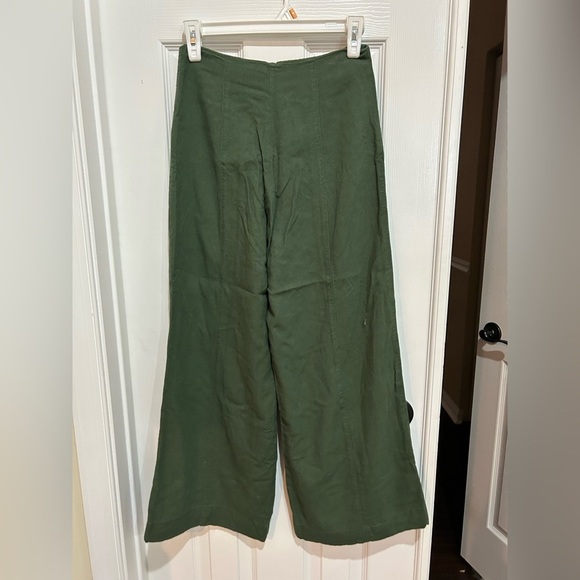 Garage Olive Green Button-Up Pants (look & feel like Linen) Size PP - Picture 3 of 3